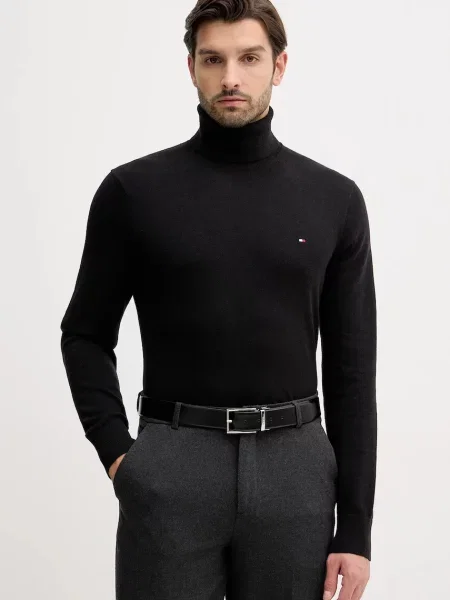 Tommy Hilfiger Rolák s prímesou kašmíru čierna