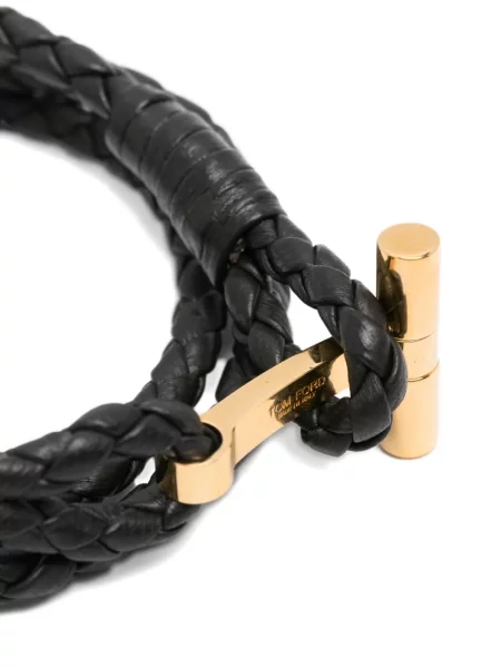 Кожена гривна Tom Ford бяло