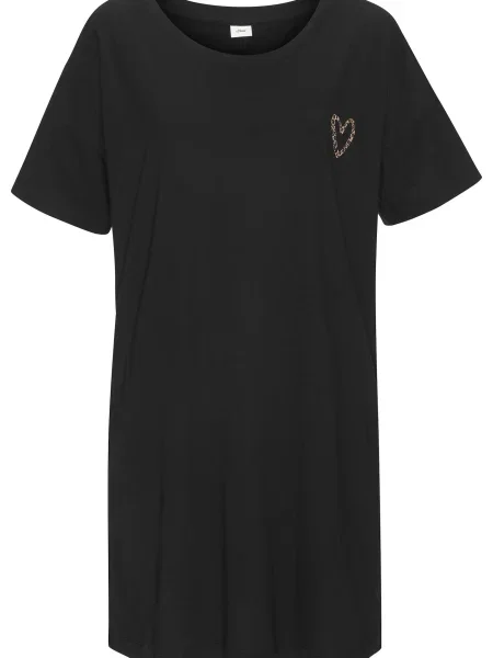 S.Oliver Spalna srajca bež / temno rjava črna