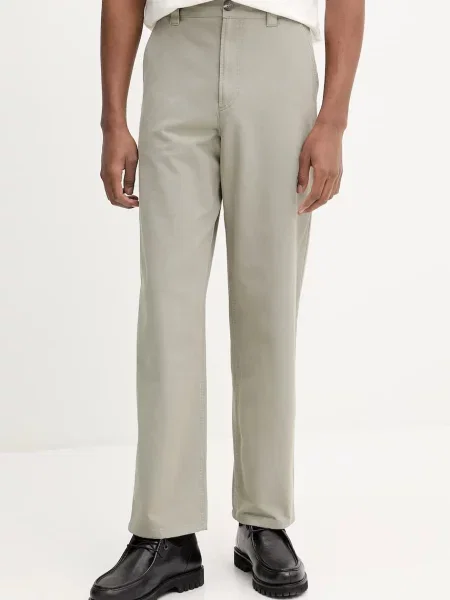 A.P.C. pantaloni de jean fergus cu fason chinos verde