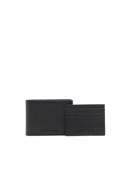 Portfel Emporio Armani skórzany czarny