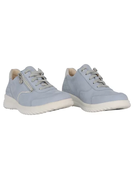 Sneakersy Ganter sznurowane koronkowe niebieskie
