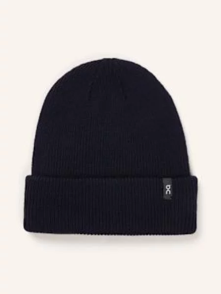 Czapka On Merino Beanie Midnight Universal granatowa