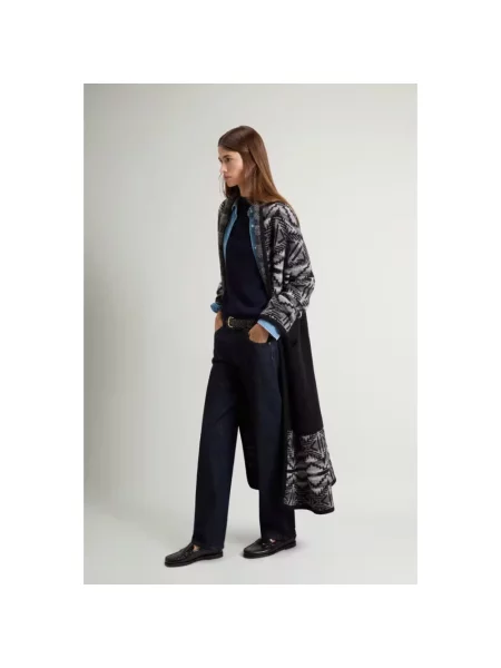 Dzianinowy kardigan Woolrich czarny