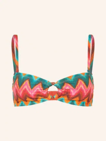 Banana Moon Bandeau Bikiny Myero Nalika S Třpytivou Nití petrolejová / růžová / tmavě červená