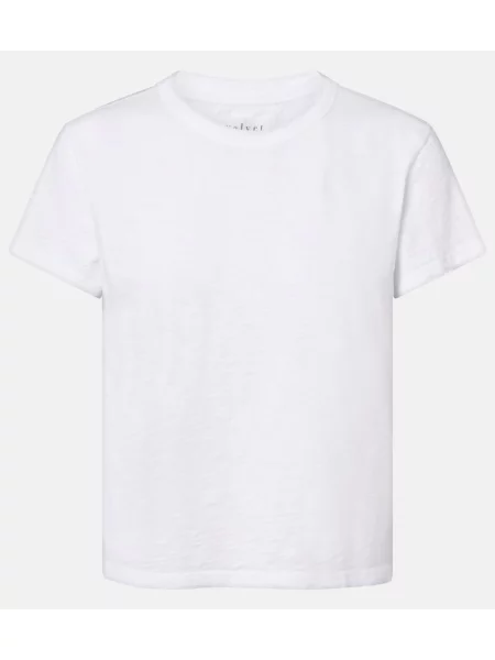 Tricou Velvet de catifea alb