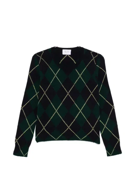 Pulover Beyou cu model argyle albastru