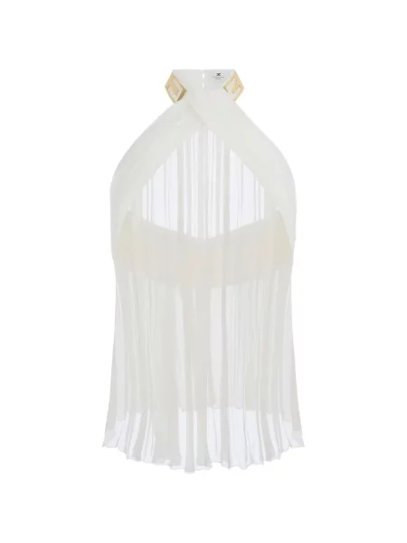 Top Elisabetta Franchi cu autograf alb