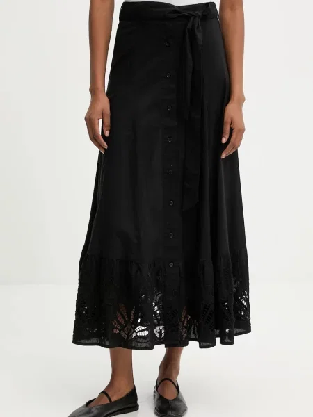 Answear.LAB spódnica maxi rozkloszowana czarny