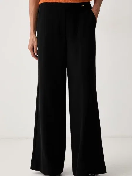 Fracomina pantaloni wide leg pentru femei negru