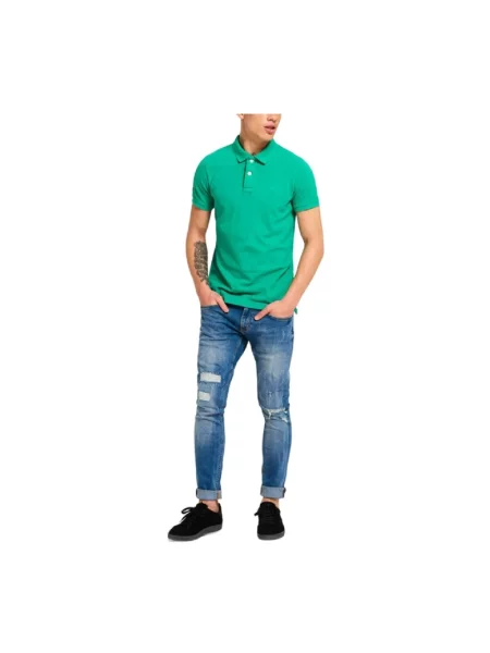 Koszulka polo Superdry zielona