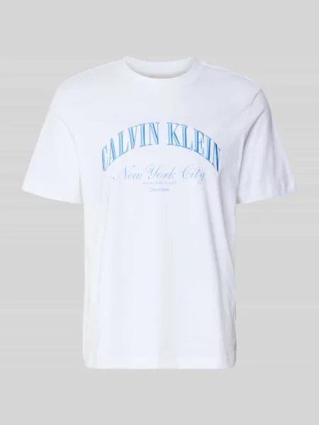 T-shirt z wyhaftowanym logo Calvin Klein Jeans biała