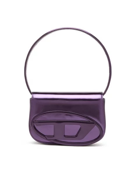 Torebka skórzana Diesel skórzana fioletowa