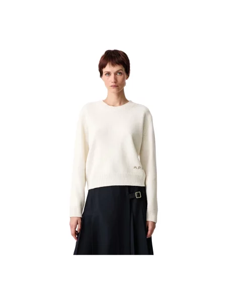 Sweter A.p.c. wełniany beżowy