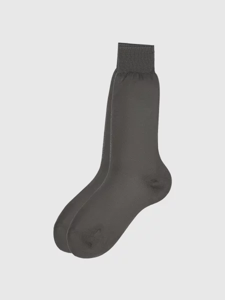 Носки Stefano Ricci в рубчик серые