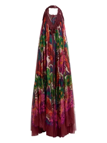 Sukienka Etro koronkowa garniturowa czerwona