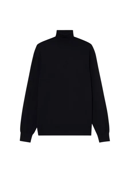 Sweter z golfem Brooks Brothers wełniany niebieski