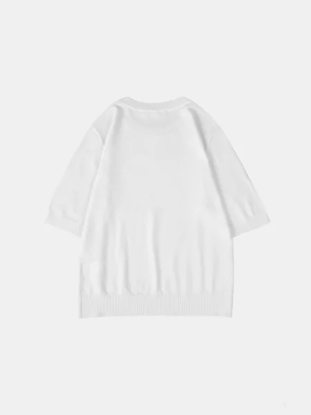Джемпер з короткими рукавами білий