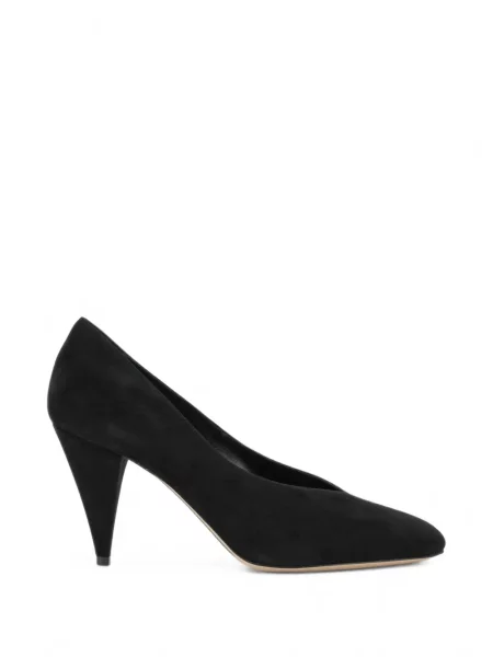 Pantofi cu toc Casadei din piele de căprioară negru