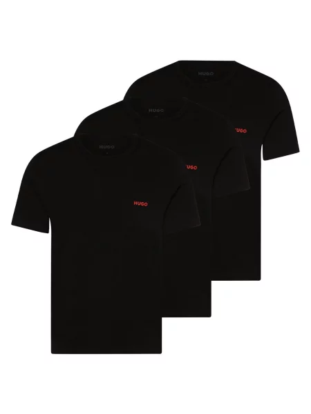Hugo T-Shirt 3 Szt. schwarz czarna