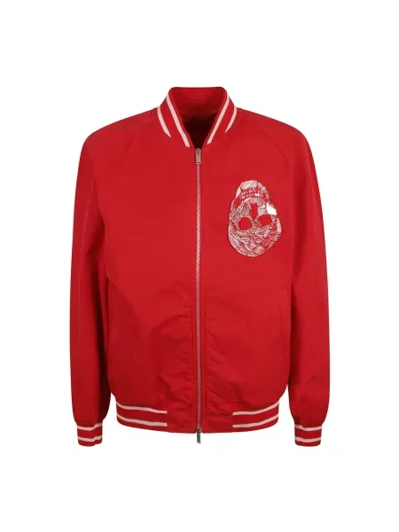 Kurtka bomber Alexander Mcqueen czerwony