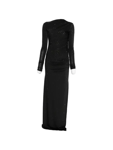 Rochie maxi The Andamane lungă de costum negru