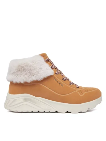 Skechers Зимни обувки Uno Lite Светлокафяв