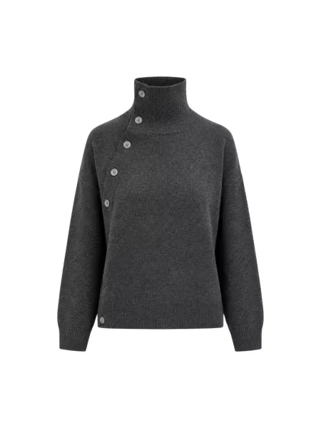 Sweter z golfem Seventy szary