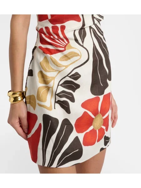 Rochie Sir de in cu model floral roșu