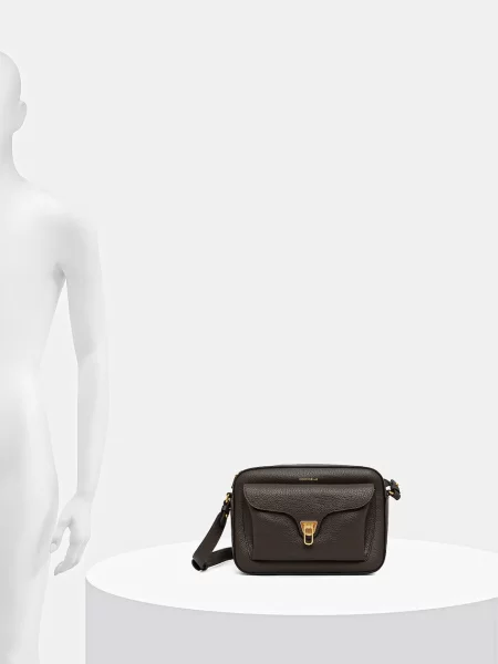 Coccinelle чанта crossbody дамска от кожа BEAT SOFT зелено
