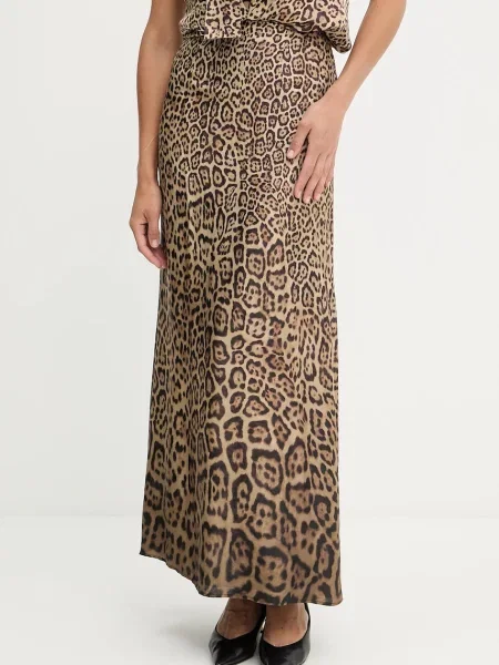 Suknja Marciano Guess ALANIS midi ravna smeđa