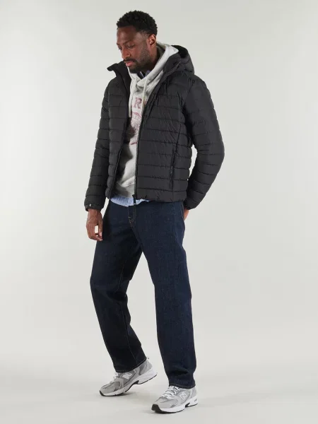 Geacă Superdry cu glugă negru