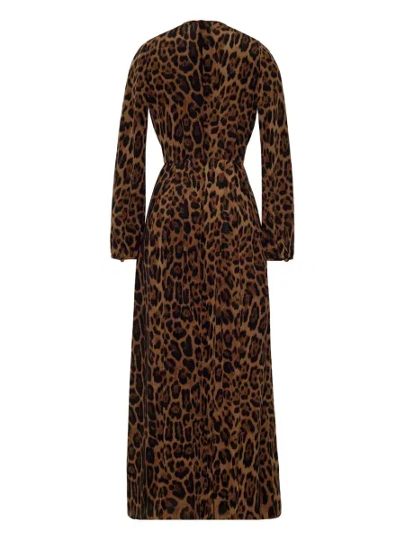 Rochie Adam Lippes cu imagine cu model leopard maro