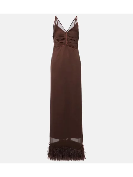 Sukienka Jacques Wei garniturowa brązowa