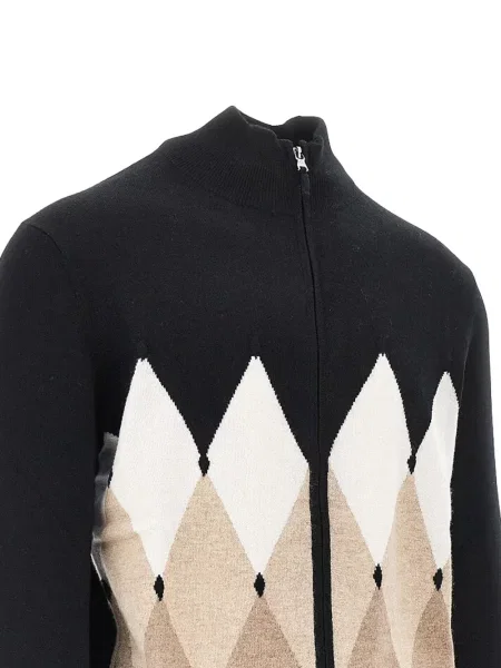 Cardigan Ballantyne cu model argyle negru
