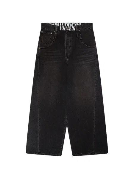 Blugi cu picior larg Protocol Index retro negru