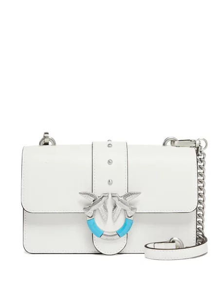 Mini geantă Pinko cu un umăr gol mini alb