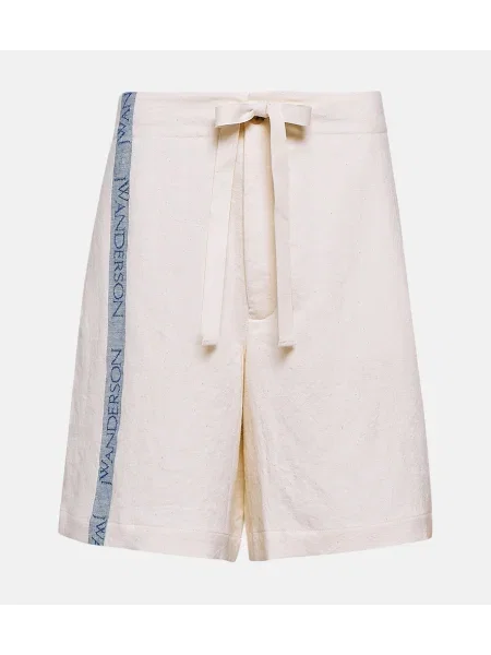 Pantaloni scurți Jw Anderson cu talie înaltă de in