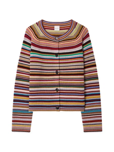 Cardigan Paul Smith cu dungi maro