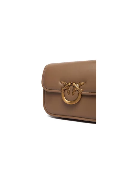 Kabelka PINKO Love Box Bag Fl Mini PE 25 PLTT hnědá