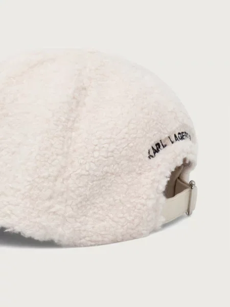 Karl Lagerfeld czapka z daszkiem beżowa