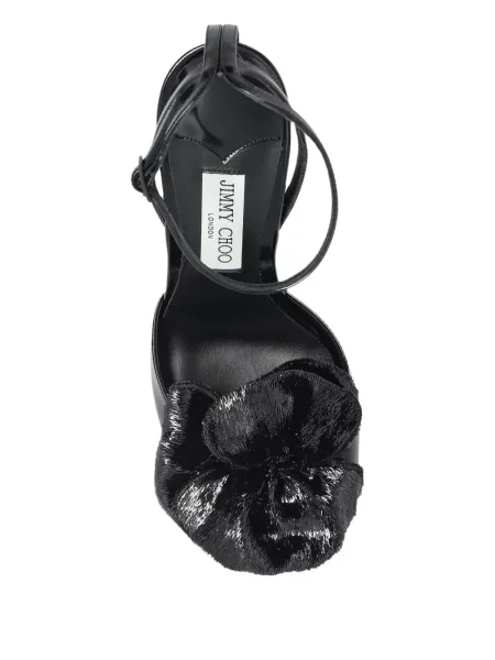 Sandale Jimmy Choo cu model floral negru