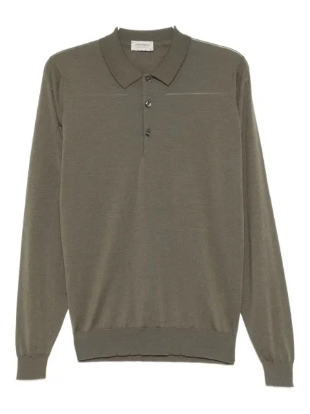 Polo John Smedley tricotate verde