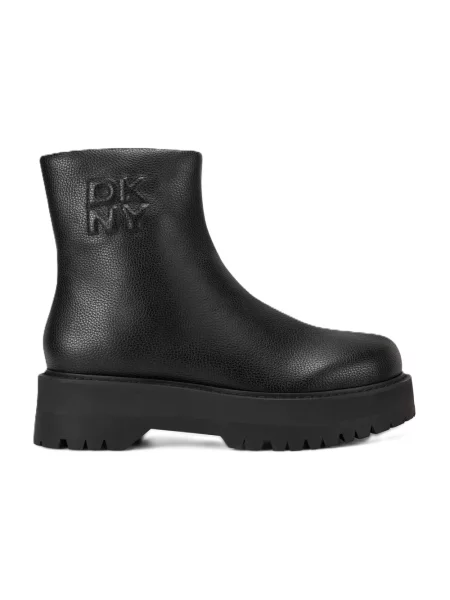 Botki Dkny skórzane czarne