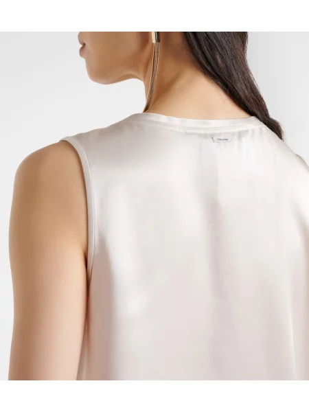 Top 's Max Mara din satin alb