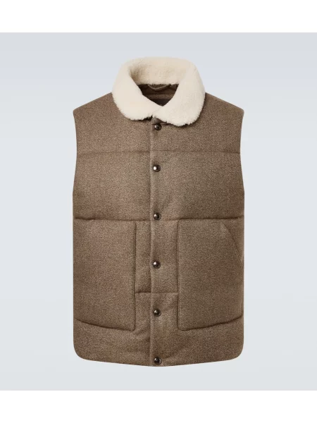 Vestă Loro Piana de lână maro