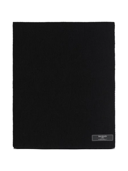 Fular Balmain de lână negru