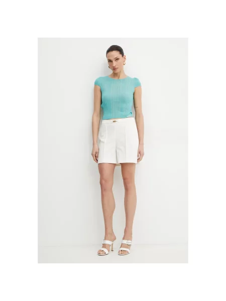 Pinko t-shirt turkusowy niebieska