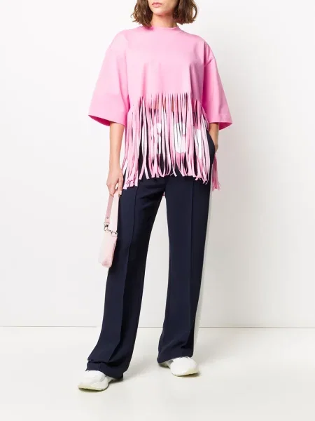 Pantaloni Msgm cu dungi alergare albastru