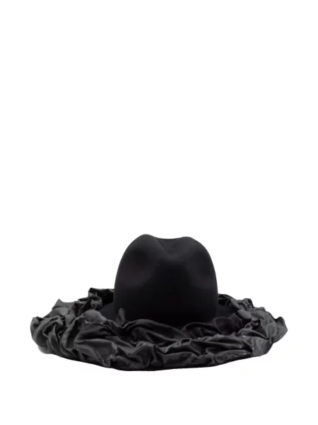 Căciulă Comme Des Garçons de lână cu volane negru